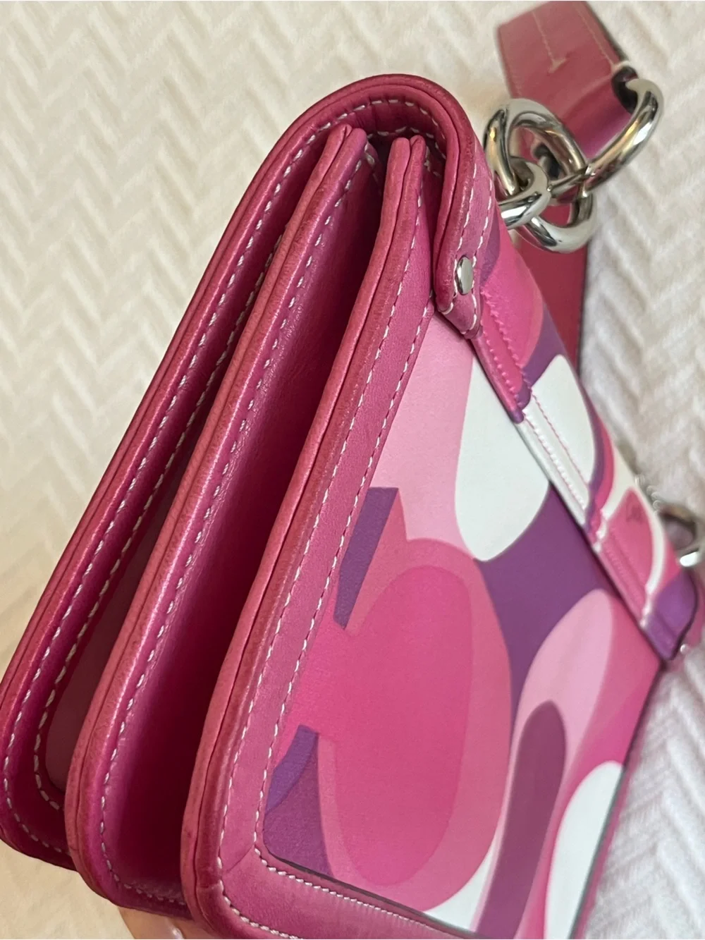 Coach Y2K Pink Optic Satin Bag